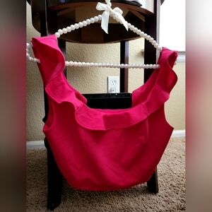 Lulu's Hotpink Fuchsia Ruffle Crop Top In A SZ(Small)💗